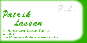 patrik lassan business card